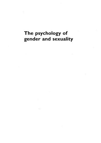 The Psychology Of Gender And Sexuality An Introduction Wendy Stainton Rogers