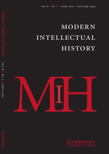 Modern Intellectual History Volume 08 Issue 01 April 2011 Charles Capper