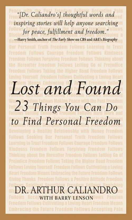 Lost And Found 23 Things You Can Do To Find Personal Freedom 1st Edition Arthur Caliandro