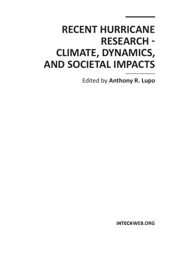 Recent Hurricane Research Climate Dynamics And Societal Impacts Anthony Lupo
