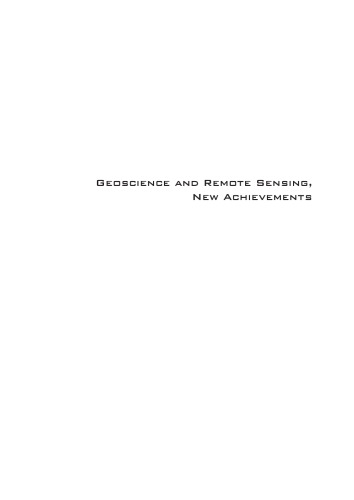 Geoscience And Remote Sensing New Achievements Pasquale Imperatore