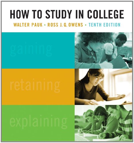 How To Study In College 10th Edition Walter Pauk Ross Jq Owens