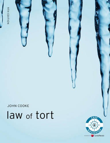 Law Of Tort Foundation Studies In Law 9th Revised Edition John Cooke