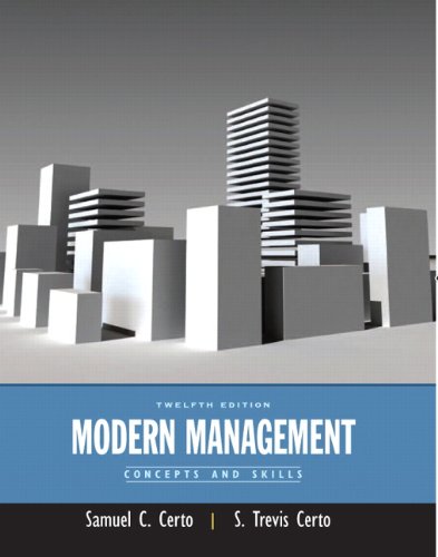Modern Management Concepts And Skills 12th Edition 12th Edition Samuel C Certo