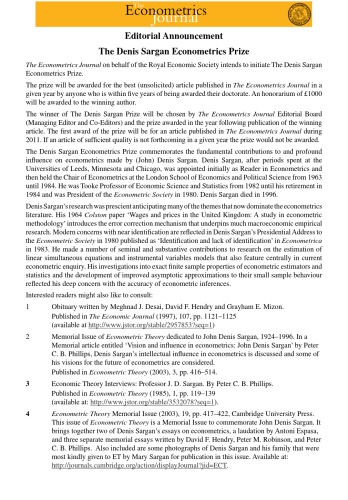 The Econometrics Journal 2011 Vol14 N1 Pierre Perron And Richard J Smith