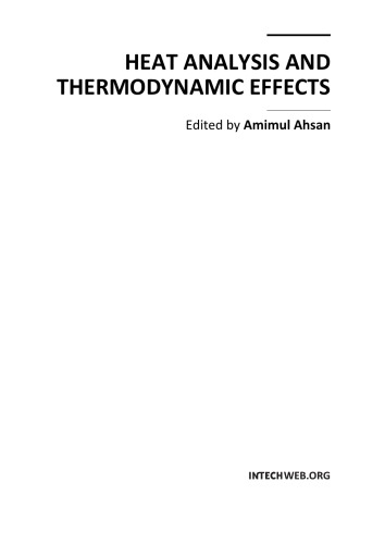 Heat Analysis And Thermodynamic Effects Amimul Ahsan