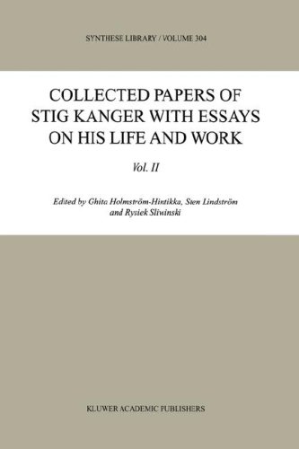 Collected Papers Of Stig Kanger With Essays On His Life And Work Vol Ii 1st Edition Ghita Holmstrmhintikka