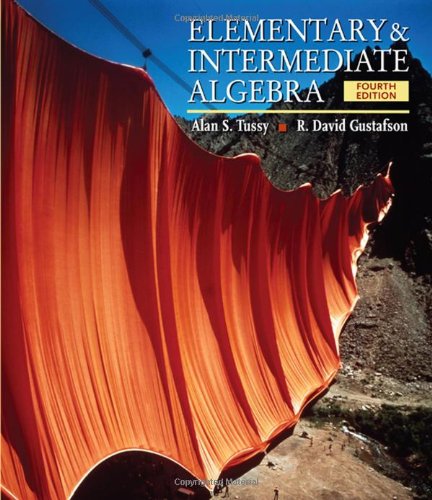 Elementary And Intermediate Algebra 4th Edition 4th Edition Alan S Tussy