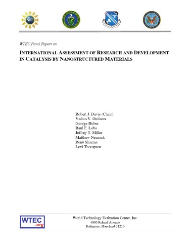 International Assessment Of Research And Development In Catalysis By Nanostructured Materials Robert Davis