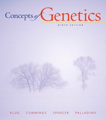 Concepts Of Genetics 9th Edition 9th William S Klug Michael R Cummings