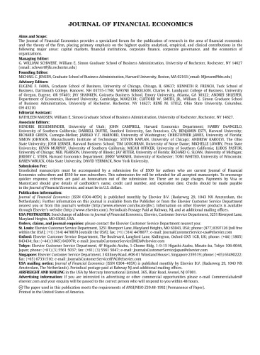 Journal Of Financial Economics 2011 Vol99 N2 G William Schwert