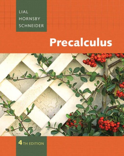 Precalculus 4th Edition 4th Edition Margaret L Lial John Hornsby