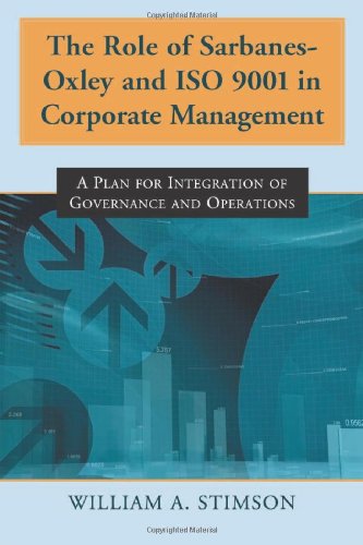 The Role Of Sarbanesoxley And Iso 9001 In Corporate Management A Plan For Integration Of Governance And Operations William A Stimson