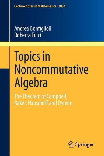 Topics In Noncommutative Algebra The Theorem Of Campbell Baker Hausdorff And Dynkin 1st Edition Andrea Bonfiglioli