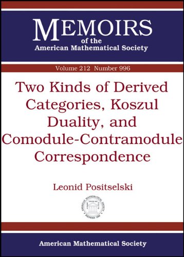 Two Kinds Of Derived Categories Koszul Duality And Comodulecontramodule Correspondence Memoirs Of The American Mathematical Society Issue 996 Leonid Positselski