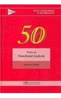 Notes On Functional Analysis Texts And Readings In Mathematics Rajendra Bhatia