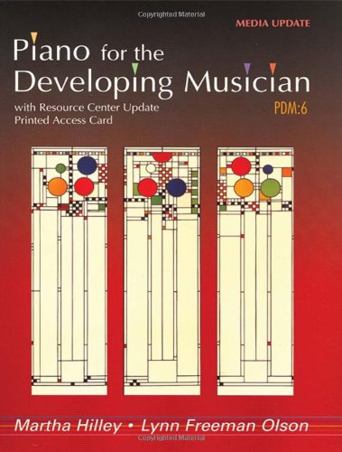 Piano For The Developing Musician Media Update With Resource Center Printed Access Card 6th Martha Hilley