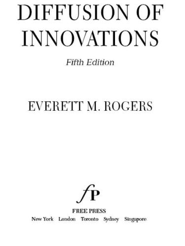 Diffusion Of Innovations 5th Edition Everett M Rogers