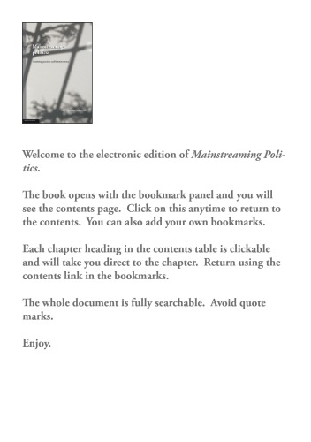 Mainstreaming Politics Gendering Practices And Feminist Theory Carol Bacchi Joan Eveline