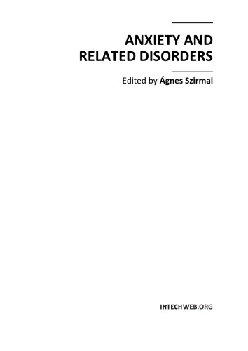 Anxiety And Related Disorders Gnes Szirmai