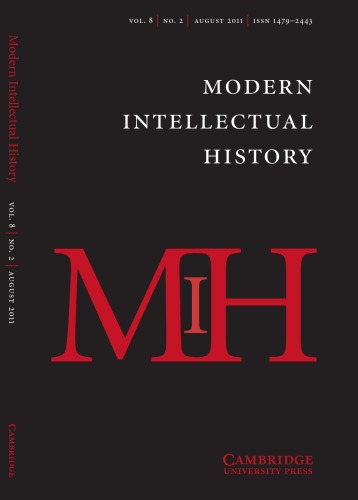 Modern Intellectual History Volume 08 Issue 02 August 2011 Charles Capper