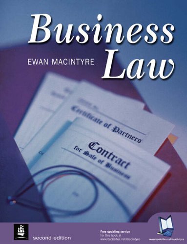 Business Law 2nd Edition Ewan Macintyre
