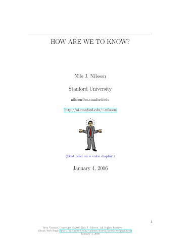 How Are We To Know Nils J Nilsson