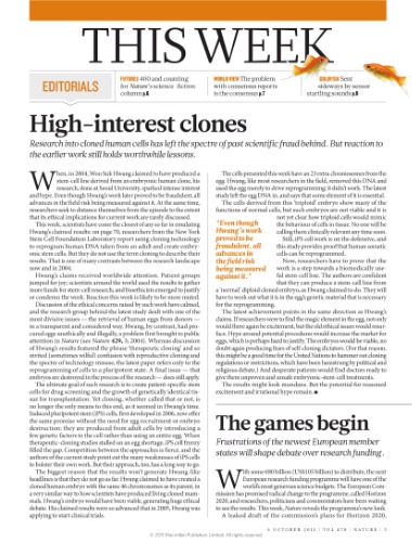 Nature Nature Magazine Vol 478 No 7367 Pages 5148 2011 October 6 Phillip Campbell