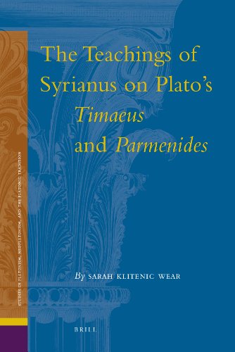 The Teachings Of Syrianus On Platos Timaeus And Parmenides Sarah Klitenc Wear