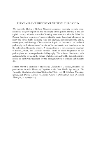 The Cambridge History Of Medieval Philosophy Volume 1 Robert Pasnau