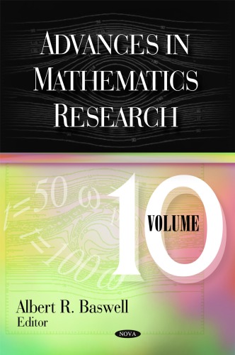 Advances In Mathematics Research Vol 10 Albert R Baswell