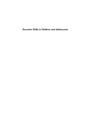 Executive Skills In Children And Adolescents 2nd Ed Dawson Pegguare
