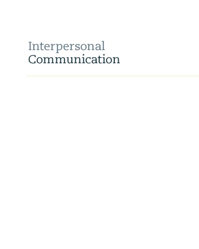 Interpersonal Communication 7th Ed Trenholm Sarahjensen Arthur