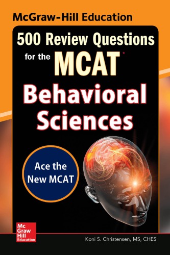 Mcgrawhill Education 500 Review Questions For The Mcat Behavioral Sciences Christensen