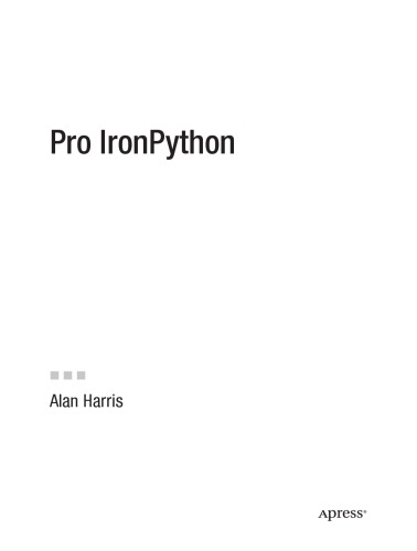 Pro Ironpython Harris Alan