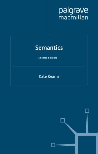 Semantics Second Edition Kearns Kate