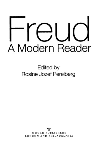 Freud A Modern Reader Perelberg Rosine Jozef