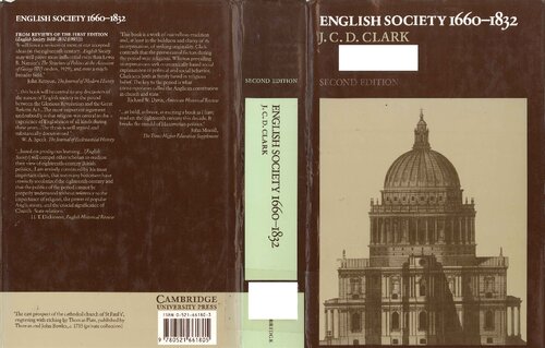 English Society 16601832 2ed Religion Ideology And Politics During The Ancien Regime 2nd Edition Clark