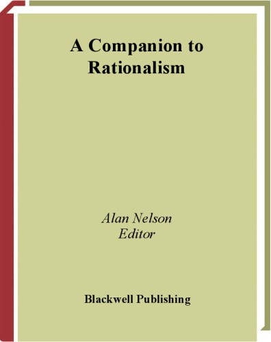 A Companion To Rationalism Paperback Ed 1 Publ Nelson Alan Jeaneditor