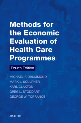Methods For The Economic Evaluation Of Health Care Programmes Fourth Edition Drummond