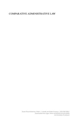 Comparative Administrative Law 2nd Edition Blake Emerson Peter L Lindseth