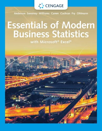Essentials Of Modern Business Statistics With Microsoft Excel 8th Edition David Anderson