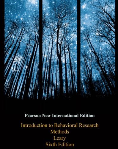 Introduction To Behavioral Research Methods 6th Ed 6th Edition Mark R Leary