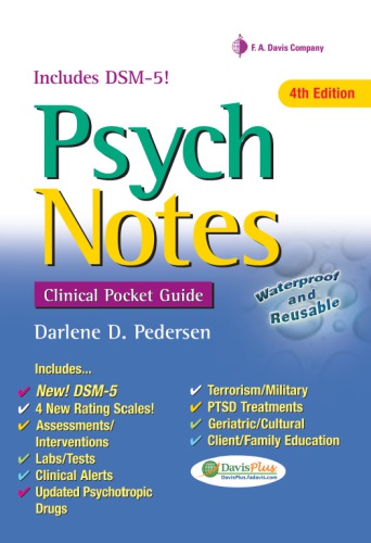 Psych Notes Clinical Pocket Guide Fourth Edition Pedersen Darlene D