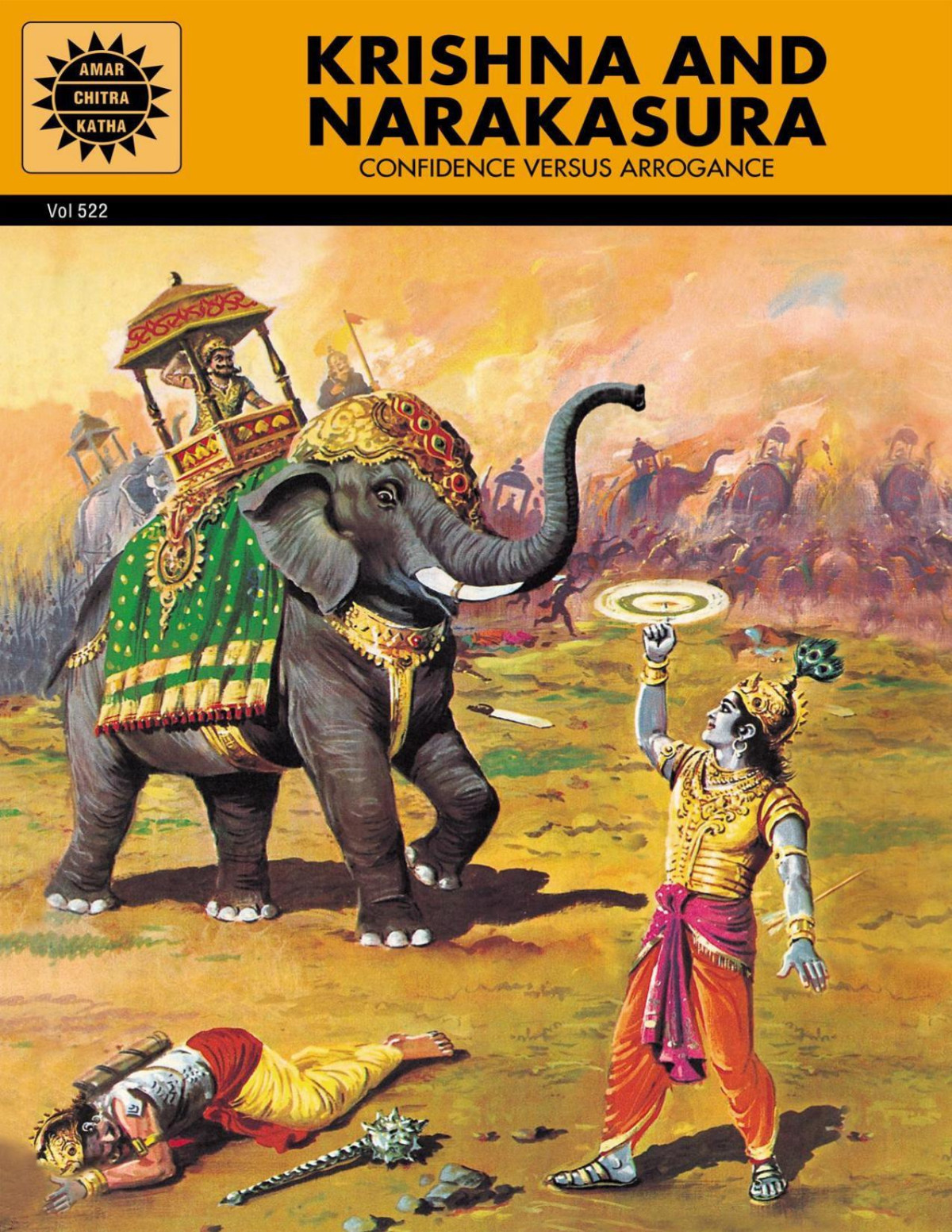Krishna And Narakasura Kamala Chandrakant