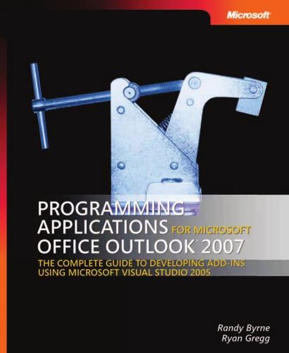 Programming Applications For Microsoft Office Outlook 2007 Byrne