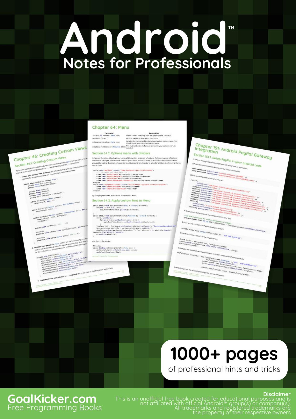 Android Notes For Professionals Goalkickercom