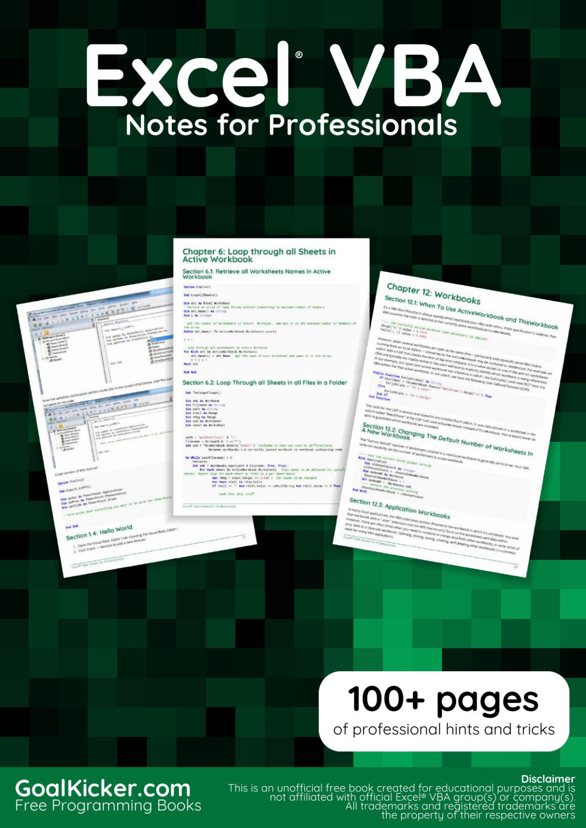 Excel Vba Notes For Professionals Goalkickercom