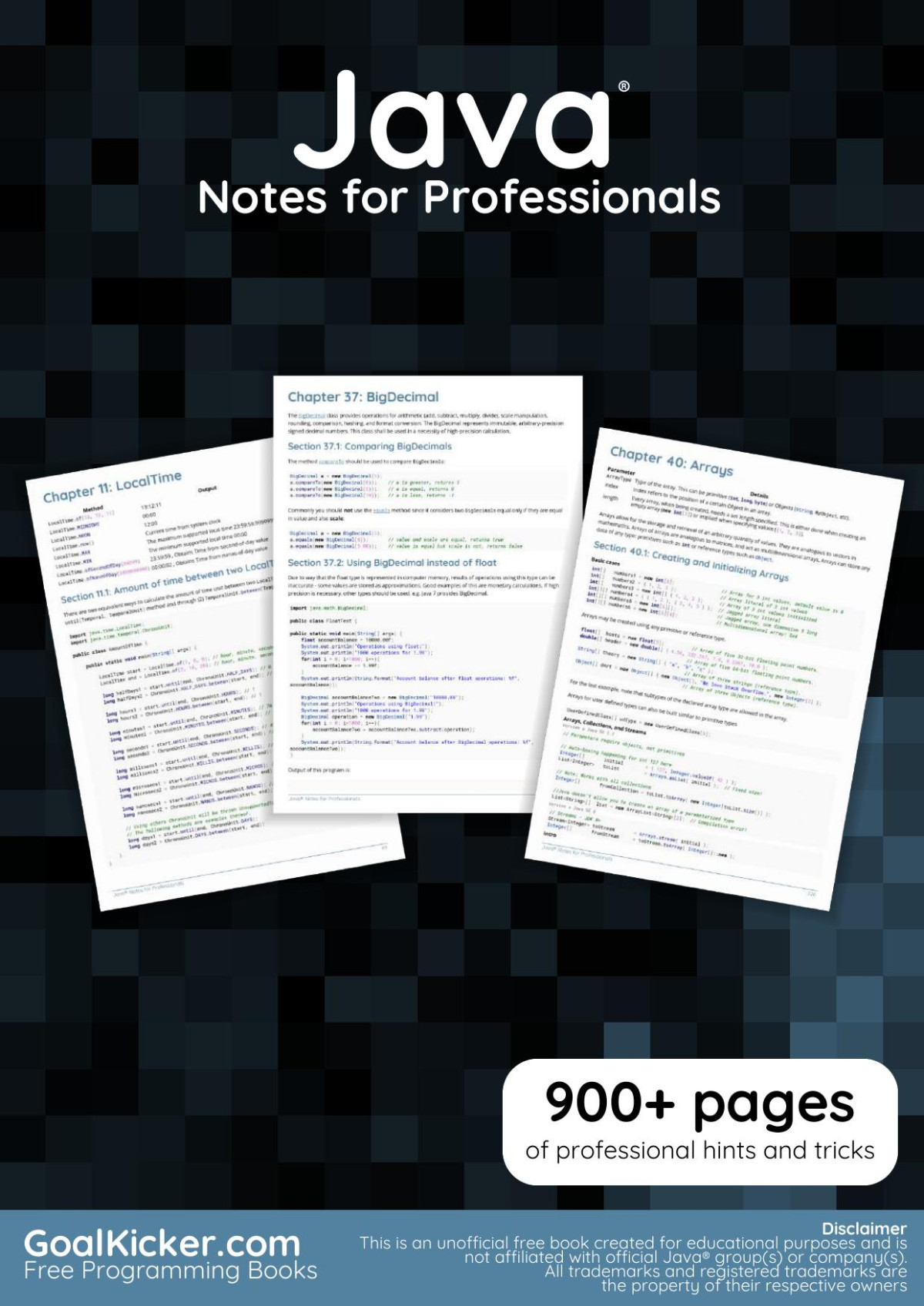 Java Notes For Professionals Goalkickercom