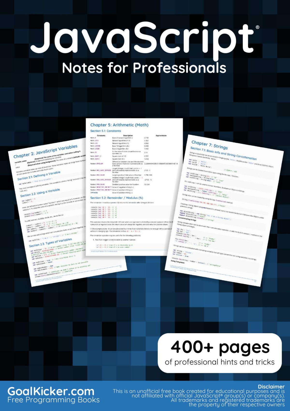 Javascript Notes For Professionals Goalkickercom